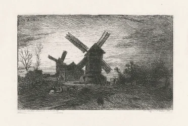 Dos molinos de viento en Montmartre