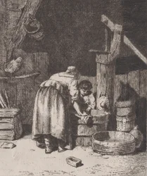Mujeres lavando, ca. 1845-50