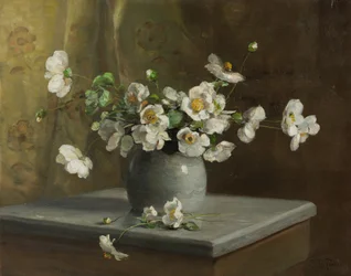 Bodegón floral, c.1880-90 (óleo sobre lienzo)