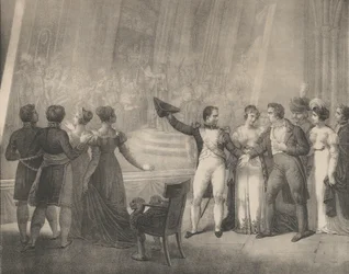 Napoleón y Josefina Visitando el Estudio de David, 4 de enero de 1808