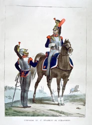Uniforme del 1er Regimiento de Cazadores, Francia, 1823