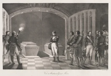 Visita a la tumba de Federico el Grande, principios del siglo XIX
