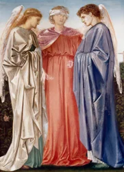 "Fe, esperanza y caridad" Pintura de Charles Fairfax Murray (1849-1919) (prerafaelita) Colección particular
