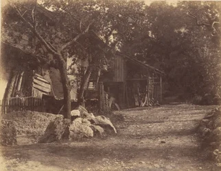 [Paisaje con graneros]