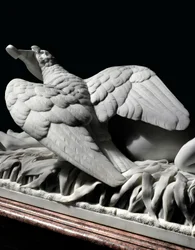 Figura de tamaño natural de Rhodopis sobre pedestal, 1862