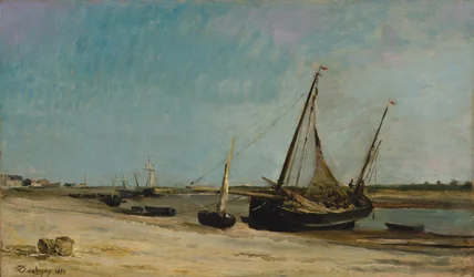 Barcos en la costa de Étaples