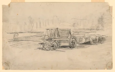 Dibujo, Una carreta agrícola, ca. 1850