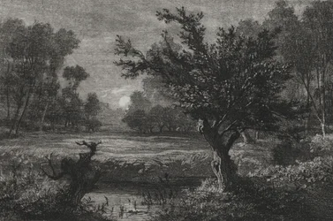 Salida de la luna en el Valle de Andilly