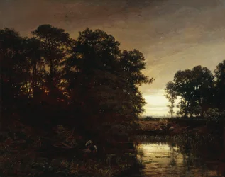 Paisaje con estanque
