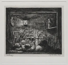 El viaje en barco: Acomodándose a bordo del Botin Noche en el barco, 1861