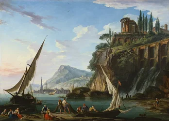 Escena costera con el Templo de la Sibila, Tívoli (pintura)