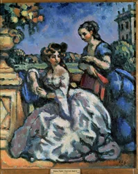 La terraza. Pintura de Charles Guerin (1875-1939)
