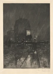 Una noche lluviosa, Madison Square, 1890