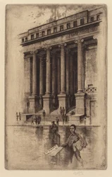 Porche, Antigua Casa de Aduanas, Wall Street, 1905