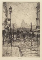 Día Lluvioso, Broadway, probablemente 1890