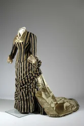 Vestido de noche, c.1884 (vista oblicua lateral)