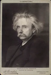 Edvard Grieg, compositor y pianista noruego, finales del siglo XIX o principios del siglo XX