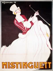 Mistinguett (1872-1956), cartel ilustrado, por Charles Gesmar (1900-1928), Francia, siglo XX