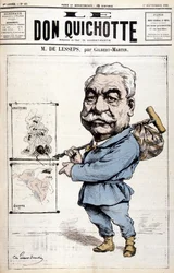 Ferdinand de Lesseps - por Gilbert-Martin, en “Le Don Quixote” del 01/09/1882