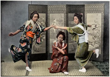 Un Baile Familiar en Japón, c1890