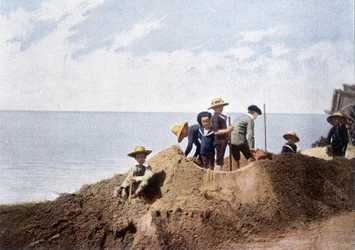 Fortificación efímera. Grabado de Gillot, alrededor de 1900.