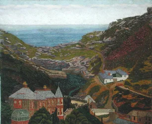Penally Bridge, Boscastle (óleo sobre lienzo)