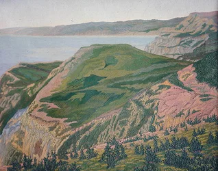 La costa de Dorset, c.1927 (óleo) (véase 188661 para la versión en acuarela)