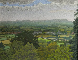 The Malvern Hills, Worcestershire (óleo sobre lienzo)