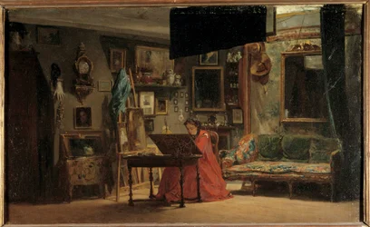 Princesa Mathilde (1820-1904) en su estudio, rue de Courcelles