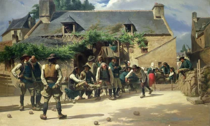 El juego de la petanca en Pont-Aven