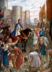 Guillermo Rufus en la Torre de Londres, finales del siglo XI, c1920
