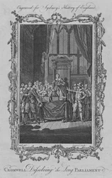 Cromwell disolviendo el Parlamento Largo