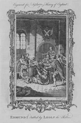 Edmundo I apuñalado por Leolf el Ladrón, 1773