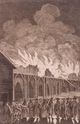 Puente de Londres antiguo, Londres, 1775