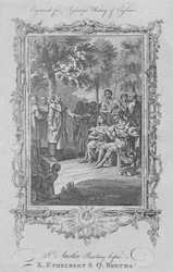 San Agustín predicando ante el rey Ethelbert y la reina Bertha, 1773