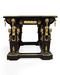 Mesa de Napoleón III, diseñada por Jean Brandely, marquetería de E. Varlot, París, c.1850-75