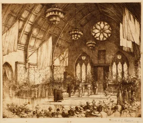 Visita real a Dundee 1914 - Recepción en el Albert Hall