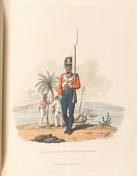 Un soldado del 5º Regimiento de las Indias Occidentales