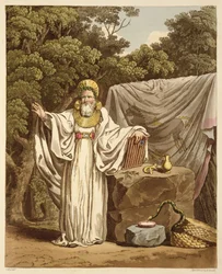 Un archidruida en su hábito judicial, grabado por Robert Havell (1769-1832) 1815