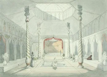 Interior de un baño persa en Kermanshah