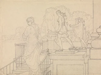 Porche con estatuaria, Easton Neston, Northants