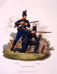 Uniforme de los fusileros británicos (60º y 95º regimientos), de 