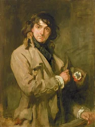 Retrato de Sir John Martin Harvey, como Sydney Carton en "El único camino"/"Historia de dos ciudades" de Charles Dickens (1812-1870) (óleo sobre lienzo)