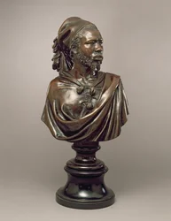 Busto retrato de Said Abdullah del Mayac, Reino de Darfur, Sudán, 1848 (bronce)