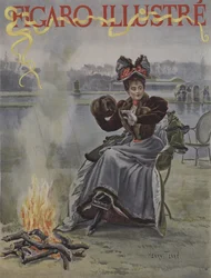 En el círculo de los patinadores. Portada de Le Figaro Illustré, enero 1895
