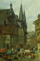 El mercado en Wernigerode, 1861
