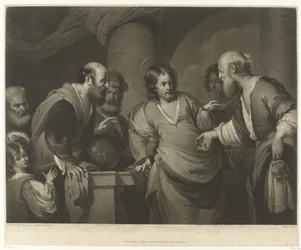 Cristo debatiendo con los fariseos