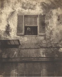 Auguste Vacquerie en una ventana, Marine Terrace, c. 1853