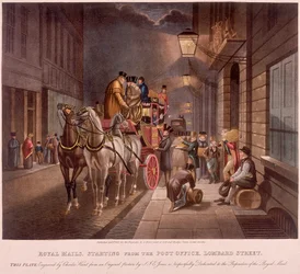 Oficina General de Correos, Lombard Street, Londres, 1827