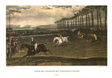 Carrera de obstáculos en el Valle de Aylesbury, Placa 4, c1836, c1955